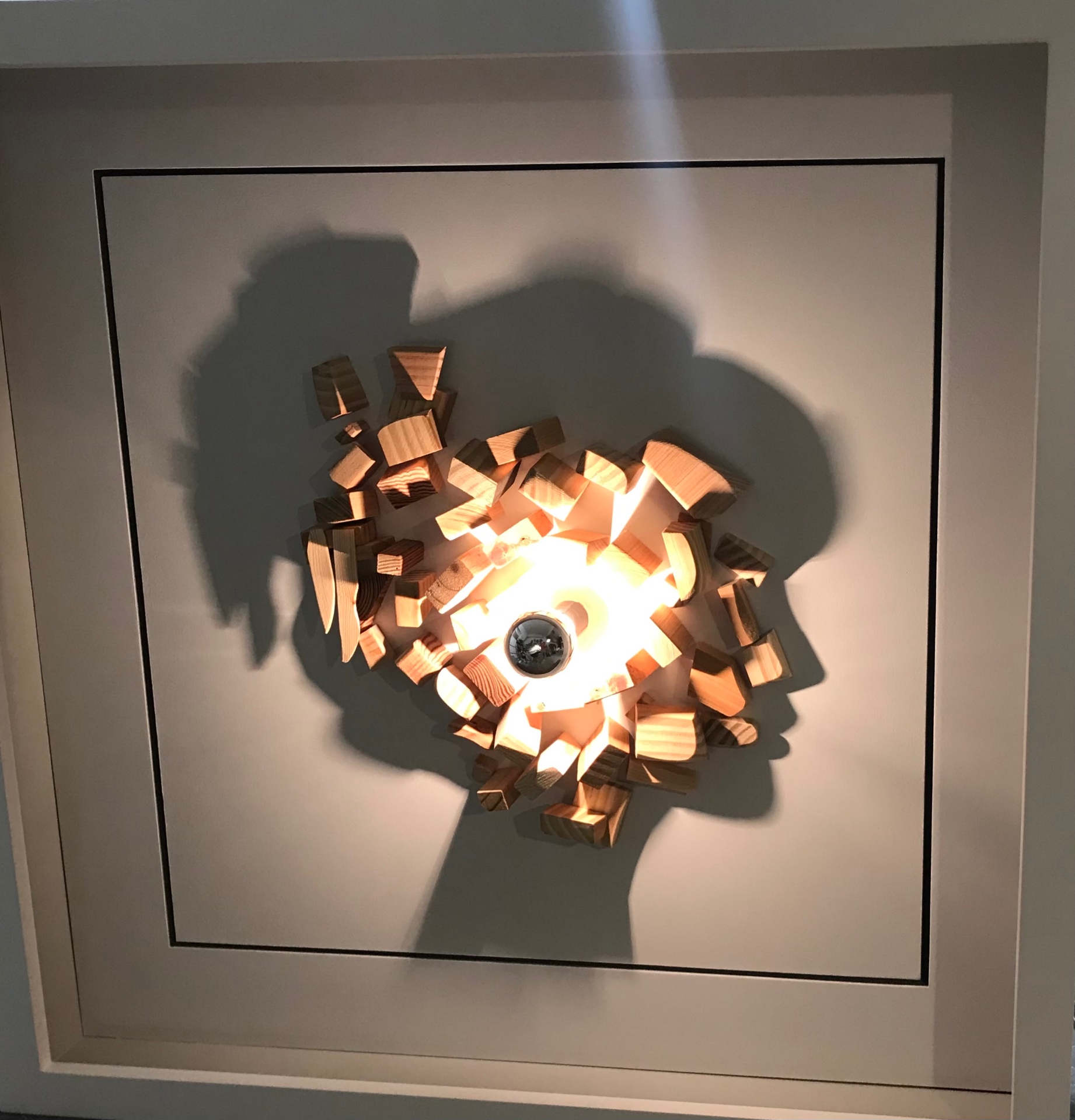 Abstract Silhouette in sculpted natural wood