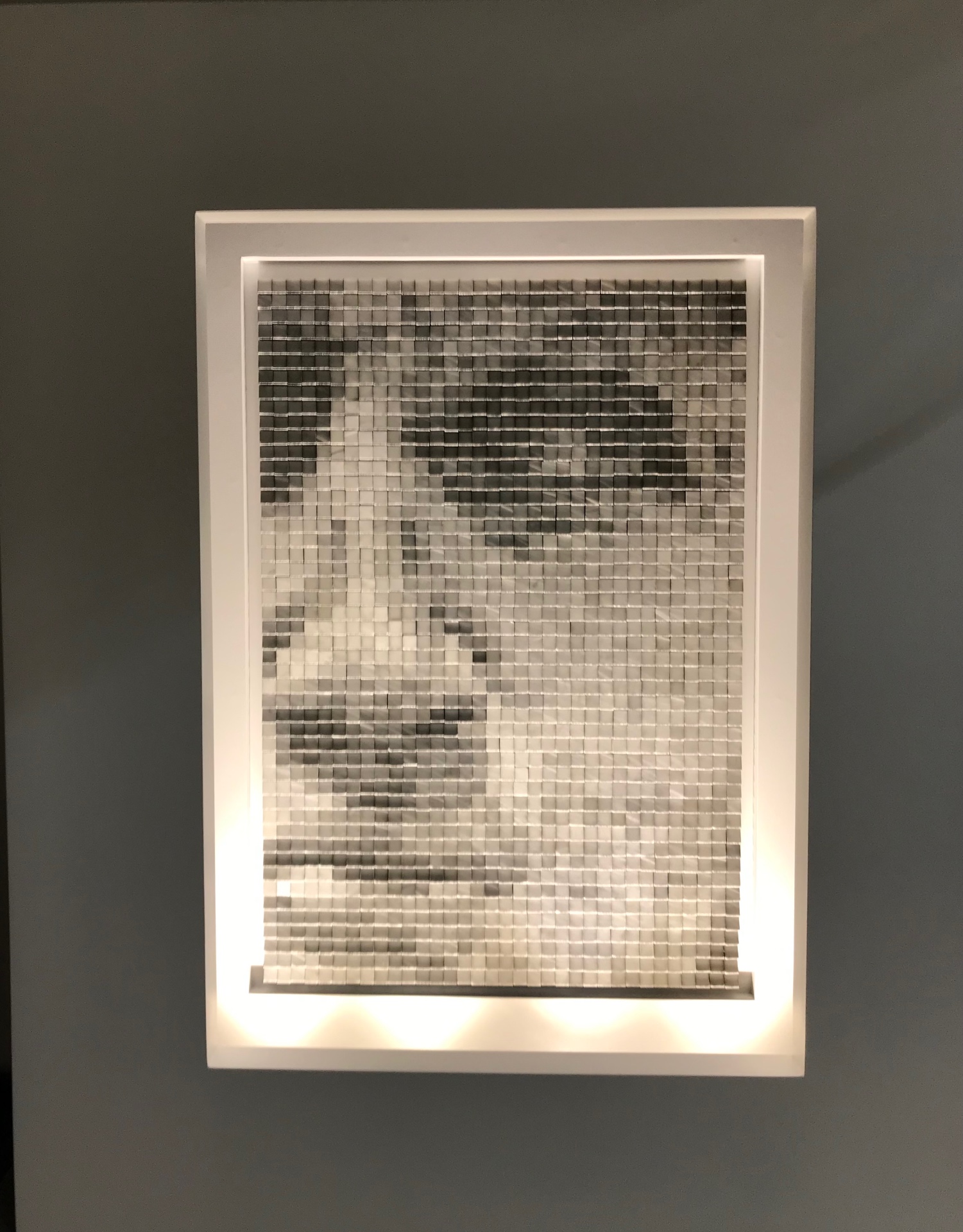 Marble Pointillism artwork inspired by Michelangelo’s David