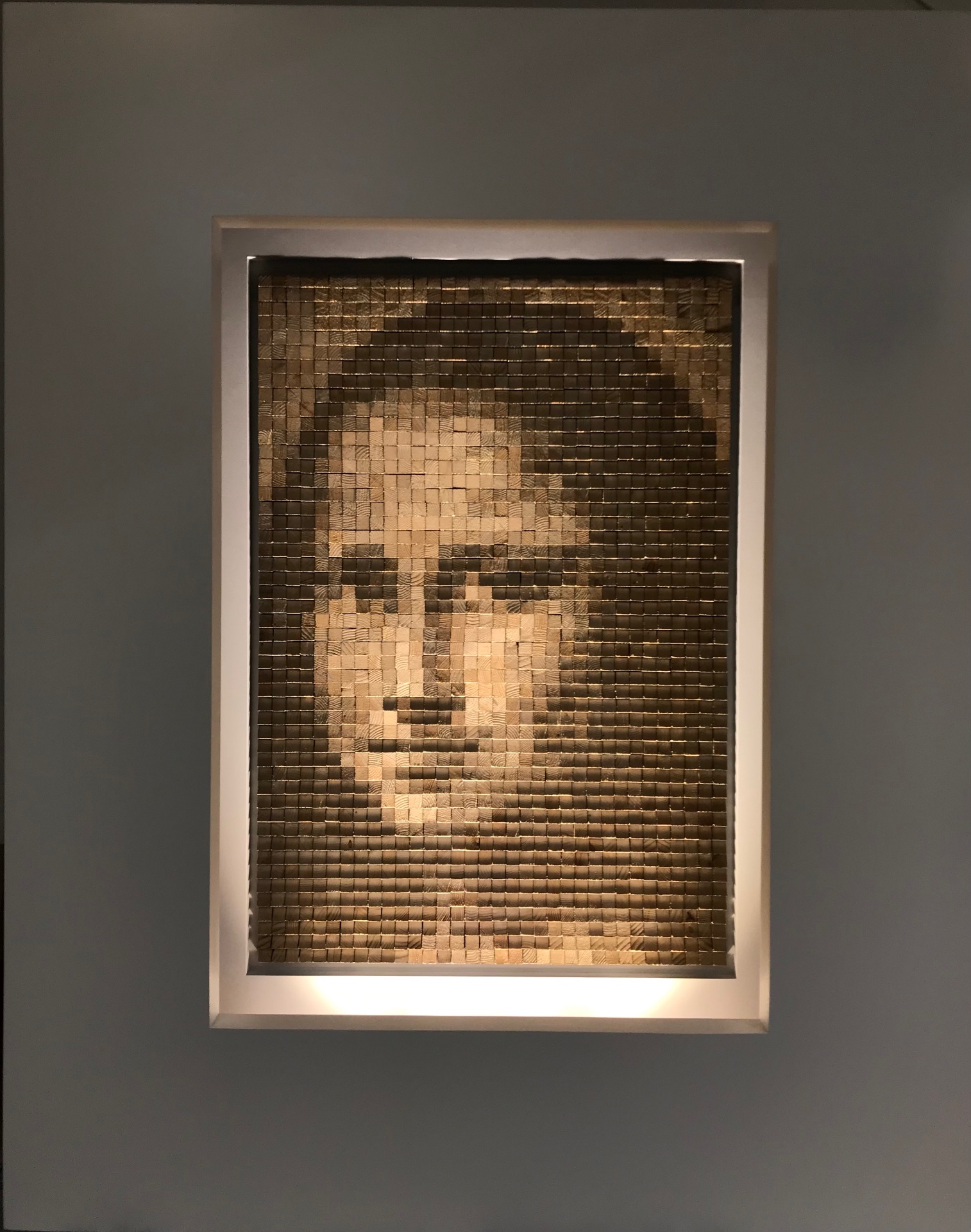 Mona Lisa, Wood Pointillism