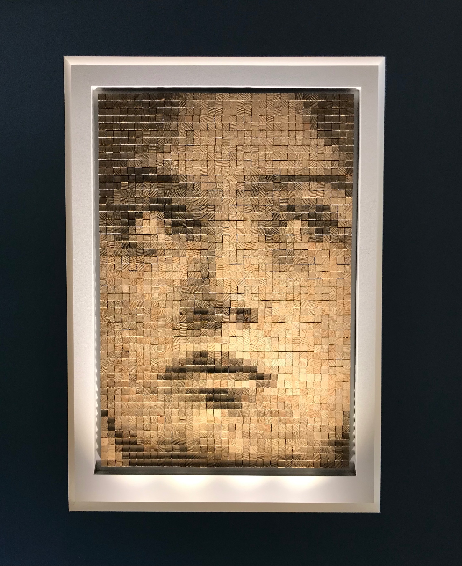 Wood Pointillism artwork